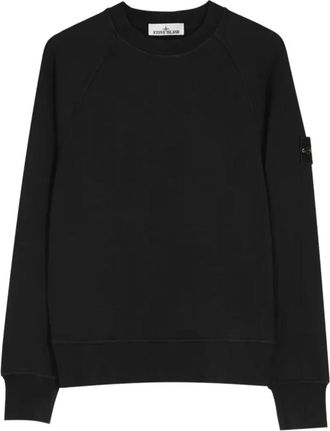Stone Island Raglanmouw Sweatshirt - Heren - Sweatshirts - Zwart - XL - Katoen - Hoodies & sweatvesten