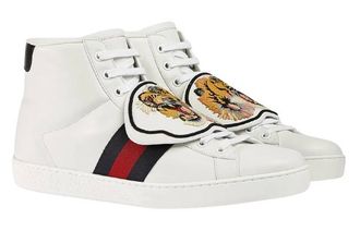 Gucci Tiger Patch Ace High Tops Size 38