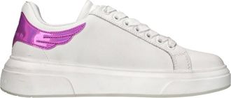 John Richmond Schoenen, Dames, Wit, 37 EU, Leer, Leren Sneakers met Strass
