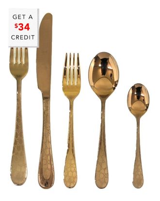 Mepra 5Pc Flatware Set With $34 Credit