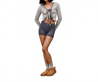 UGG Alexiah Ribbed Lounge Shorts In Thundercloud