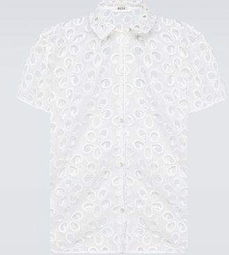 Bode Primrose floral lace shirt
