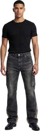 Firetrap Slim-fit cargo-jeans van denim voor heren (Zwart wassen)