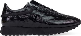 Rhude BLACK CROC RUNNER SNEAKERS