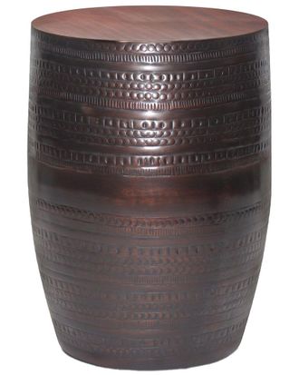 Simpli Home Johnsen 15In Tribal Pattern Metal Accent Table