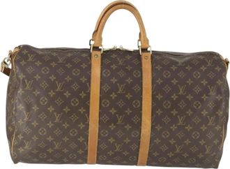 Louis Vuitton Pre-owned Weekend Bags, female, Brown, Size: ONE SIZE Pre-owned Monogram Keepall Travel Bag