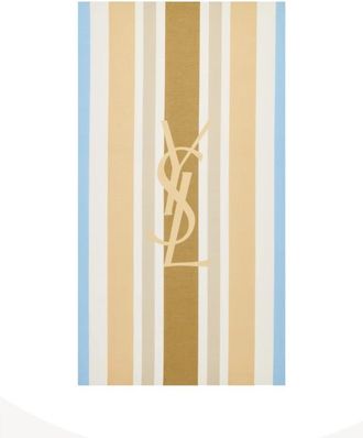 Saint Laurent Cassandre Gestreept Foulard - Dames - Sjaals - Veelkleurig - ONE Size - Katoen - Accessoires