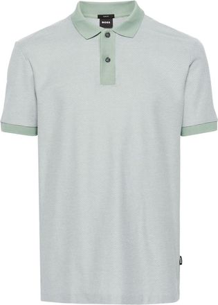 BOSS Phillipson textured cotton polo shirt - men - Cotton - M - Green