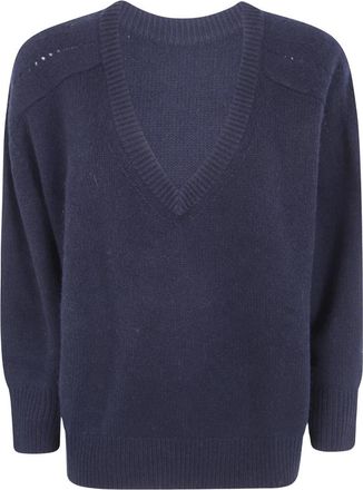 Kujten V-neck Truien - Dames - V-hals truien - Blauw - S - Truien & Vesten