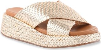Seychelles Key West Platform Wedge Sandal in Gold at Nordstrom, Size 6.5