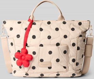 Seidenfelt Manufaktur Shopper mit Label-Patch Modell VAALA in Beige, Gr&ouml;&szlig;e 1