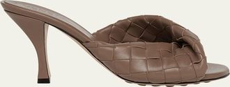 Bottega Veneta Interciato Woven Twist Mule Sandals