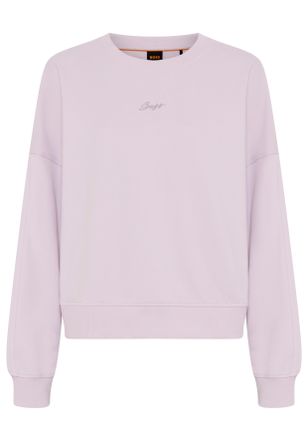 Boss Orange by Hugo Boss Sweater BOSS ORANGE Ever Premium Damenmode, Damen, Gr. XL (42), light, pastel lila 533, Sweatware, Obermaterial: 100% Baumwolle, unifarben, oversize n