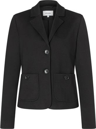 More & More Korte Boxy Jersey Jas - Dames - Blazers - Zwart - M - Jassen