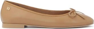 Kazar Lichtbruine ballerinas met ronde neus - Dames - Ballerinas - Bruin - 35 EU - Leer - Schoenen