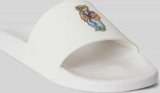 Polo Ralph Lauren Badeschuhe mit Polo Bear-Applikation in Weiss, Gr&ouml;&szlig;e 36