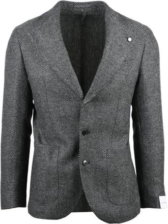 Luigi Bianchi Mantova Giacca Stondata - Heren - Blazers - Grijs - L - Katoen - Jassen