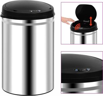 vidaXL Vidaxl - Cubo De Basura Con Sensor Autom&aacute;tico 30 L Acero Inoxidable