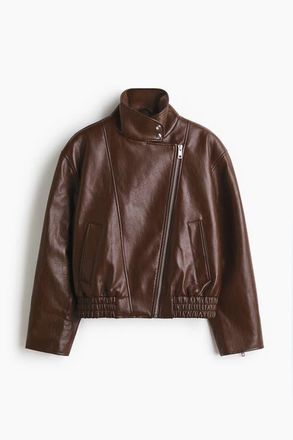 H&M Coated Jacket in Dark Brown at Nordstrom, Size X-Small