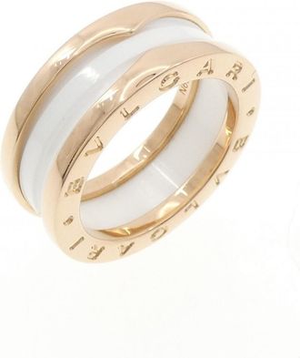 Bulgari Pink Gold White Pink Gold (18K) Ceramic Band Ring (Pre-Owned)