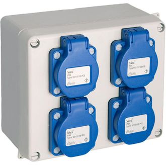 Solera Solera - Caja Estanca Montada 165 X 135 X 70 Mm Con 4 Bases Tipo F 2p+t, 16a, 250v, Ip54
