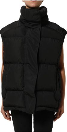 Dolce & Gabbana Mouwloze Puffer Jas - Dames - Bodywarmers - Zwart - S - Polyester - Jassen