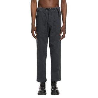 White Sand Belted Cotton Trousers