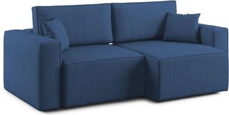 Divani.Store Morfeo Sof&aacute; Con Asiento Extra&iacute;ble En Tela Impermeable 215 Cm Azul