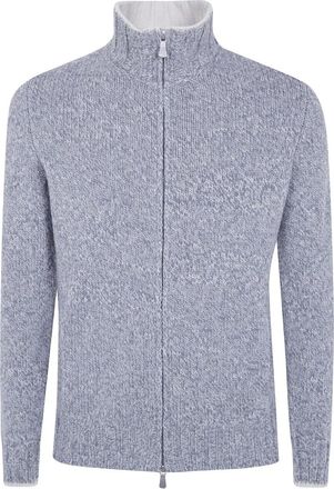 Gran Sasso Chaqueta con cremallera y manga larga - Knitwear - Hombre - Azul - 2XL
