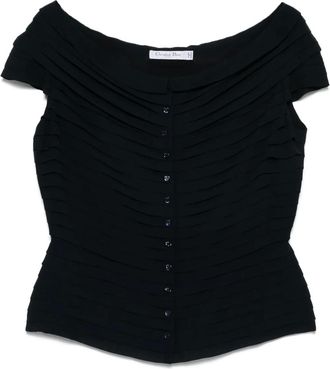 Dior Top in seta anni 2010 - Blu