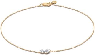 Monica Vinader Bracciale in oro giallo Vermeil 18kt con diamanti