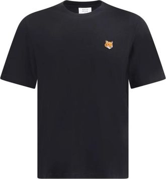 Maison Kitsun&eacute; Fox Head Regular T-shirt - Heren - T-shirts - Zwart - M - Katoen - Tops