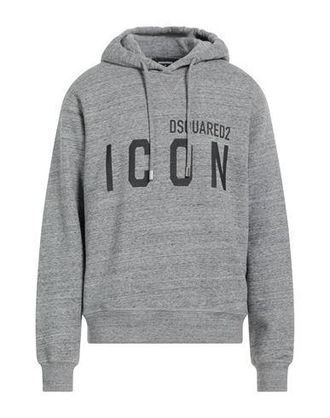 DSQUARED2 GREY コットン混 HOODIE DSQUARED2 | Grey Men's Hooded Sweatshirt | YOOX