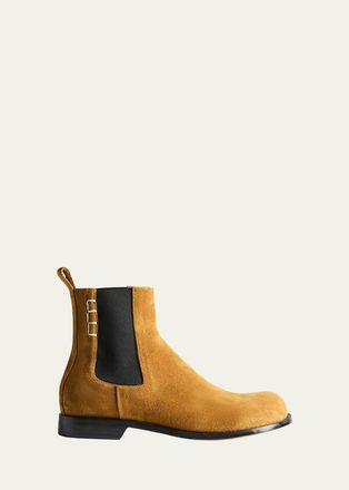 J.W.Anderson Mens Suede Loafer-Stitched Chelsea Boots