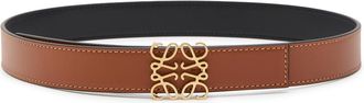 Loewe Anagram Leather Belt - Black - 38 (UK16/ XL)