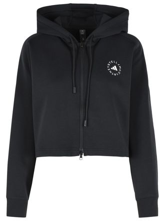 adidas Adidas By Stella Mccartney Black Cotton Blend Sweatshirt