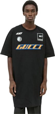 Gucci Logo Emblems T-Shirt - Heren - Shirts - Zwart - S - Katoen - Tops