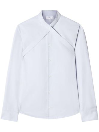 Off-white Overhemd met gekruiste bandjes - Blauw
