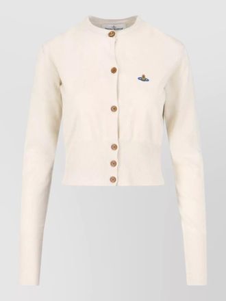 Vivienne Westwood bea cotton cardigan long sleeves crew neck