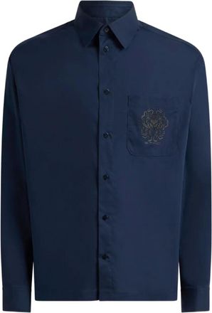 Etro Camicia con ricamo - Blu