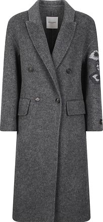 Ermanno Scervino Double-Breasted Tailored Wool-Blend Coat