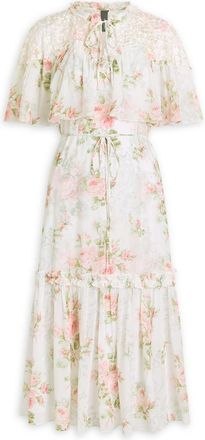 Needle & Thread Carla Floral-print Chiffon Midi Dress - White And Multi - 14 (UK18 / Xxl)