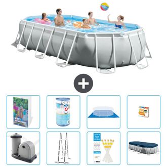 Intex Piscina Prism Frame Oval - 503x274x122 Cm - 9-piezas S541
