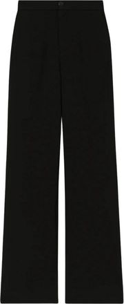 Rodebjer Aniara Soft Crepe Pant - Dames - Wijde Broeken - Zwart - XL - Polyester - Broeken