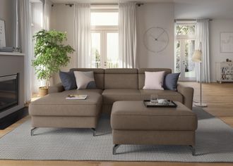 Sit&more Ecksofa »Scarlett L-Form« inklusive Kopfteilverstellung, wahlweise mit Bettfunktion, Bettkasten