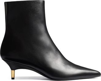 Khaite Bella Ankle Boot 55 - Dames - Laarzen met Hak - Zwart - 39 EU - Leer - Schoenen