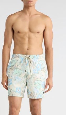 Quiksilver Summer Volley Swim Shorts in Bone at Nordstrom Rack, Size X-Large