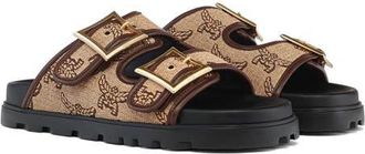 MCM Sandals in Lauretos Raffia Jacquard in Beige at Nordstrom, Size 38