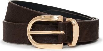 Sanctuary Womens All Day Calf Hair Belt In Choco Brown
