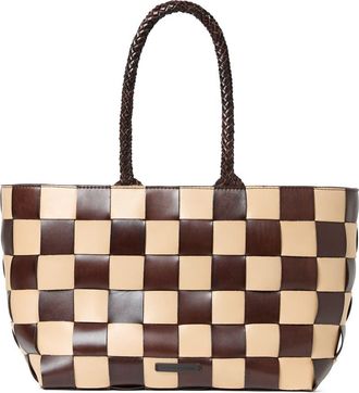 Loeffler Randall Klara Woven Leather Tote in Brown/Butter at Nordstrom Rack